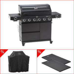 Rösle Videro Pro G6-S Vario+ 50mbar inkl. GRATIS Abdeckhaube und Grillplatte, eckig