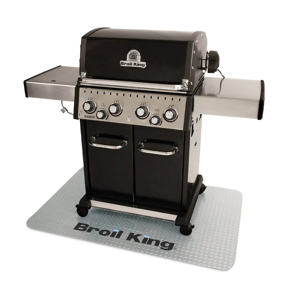 Broil King Grillmatte Bodenschutz Grillunterlage Silber 140 x 90 cm