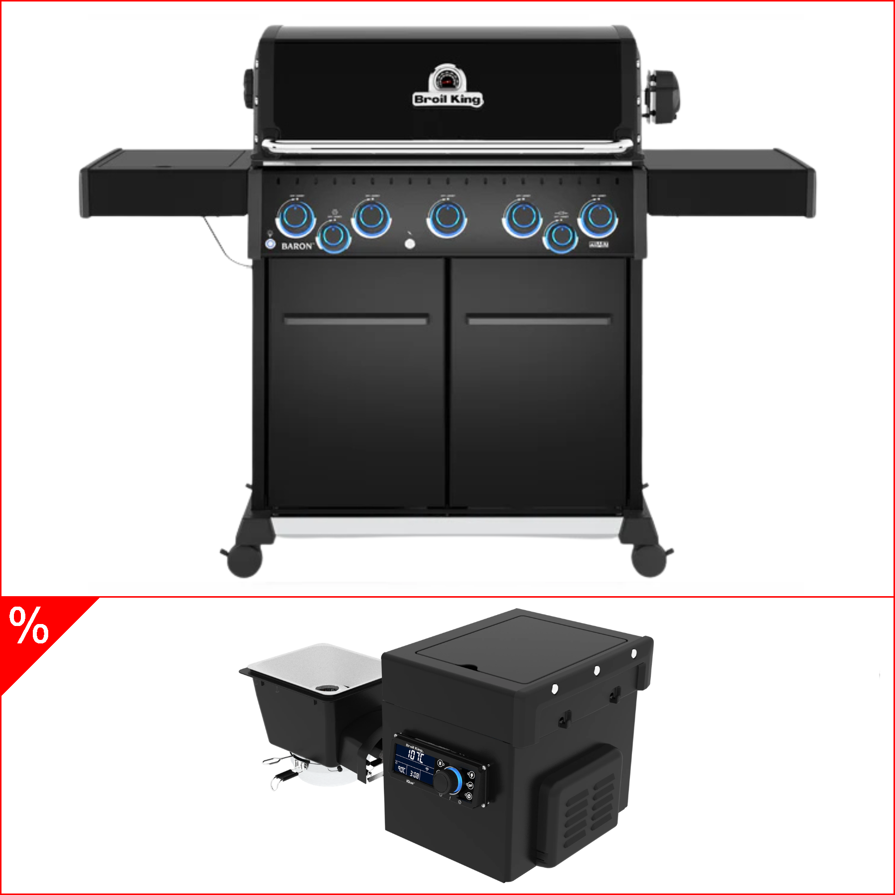 Broil King Baron 590 X Shadow inkl. Drehspieß inkl. Pelletmodul 500