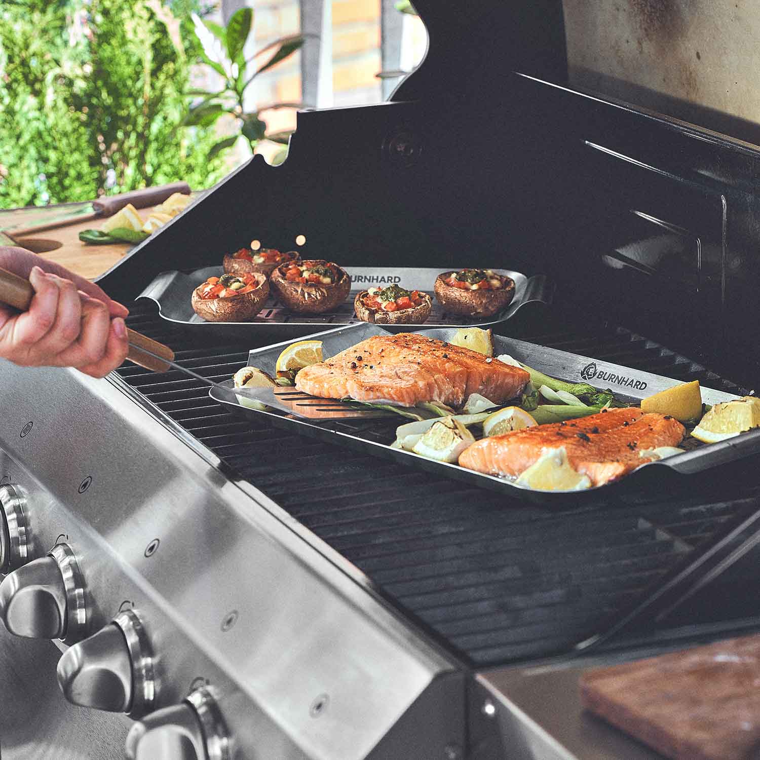 Burnhard Edelstahl Grillschale 27,5 x 19 x 2 cm