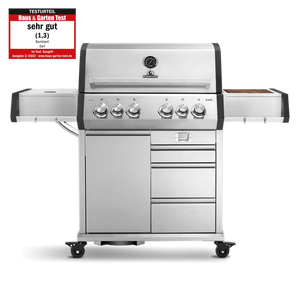 Burnhard Big EARL Premium-Gasgrill 4-Brenner Edelstahl mit Edelstahlrost