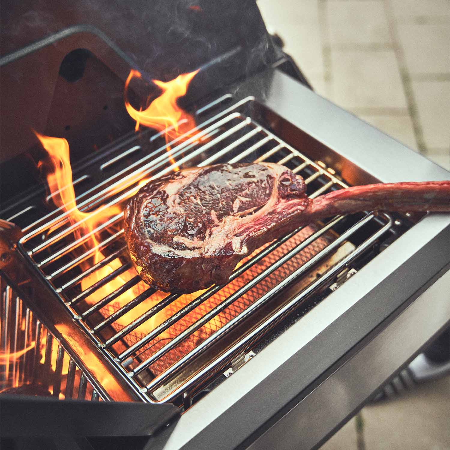 Burnhard EARL Premium-Gasgrill 3-Brenner Edelstahl mit Gusseisenrost