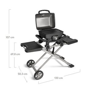 Burnhard WAYNE Jr. Balkongrill 1-Brenner inkl. Rollwagen