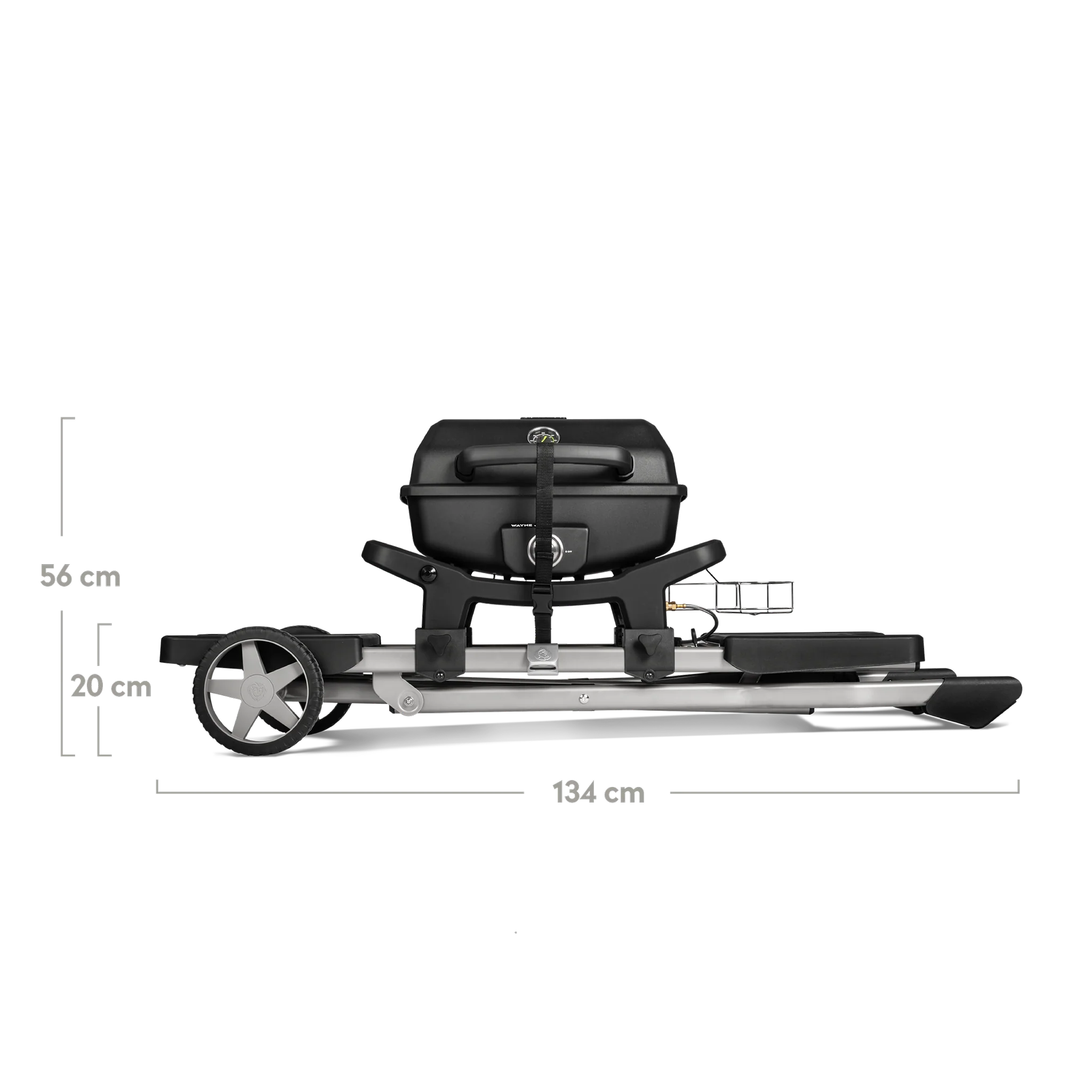 Burnhard WAYNE Jr. Balkongrill 1-Brenner inkl. Rollwagen