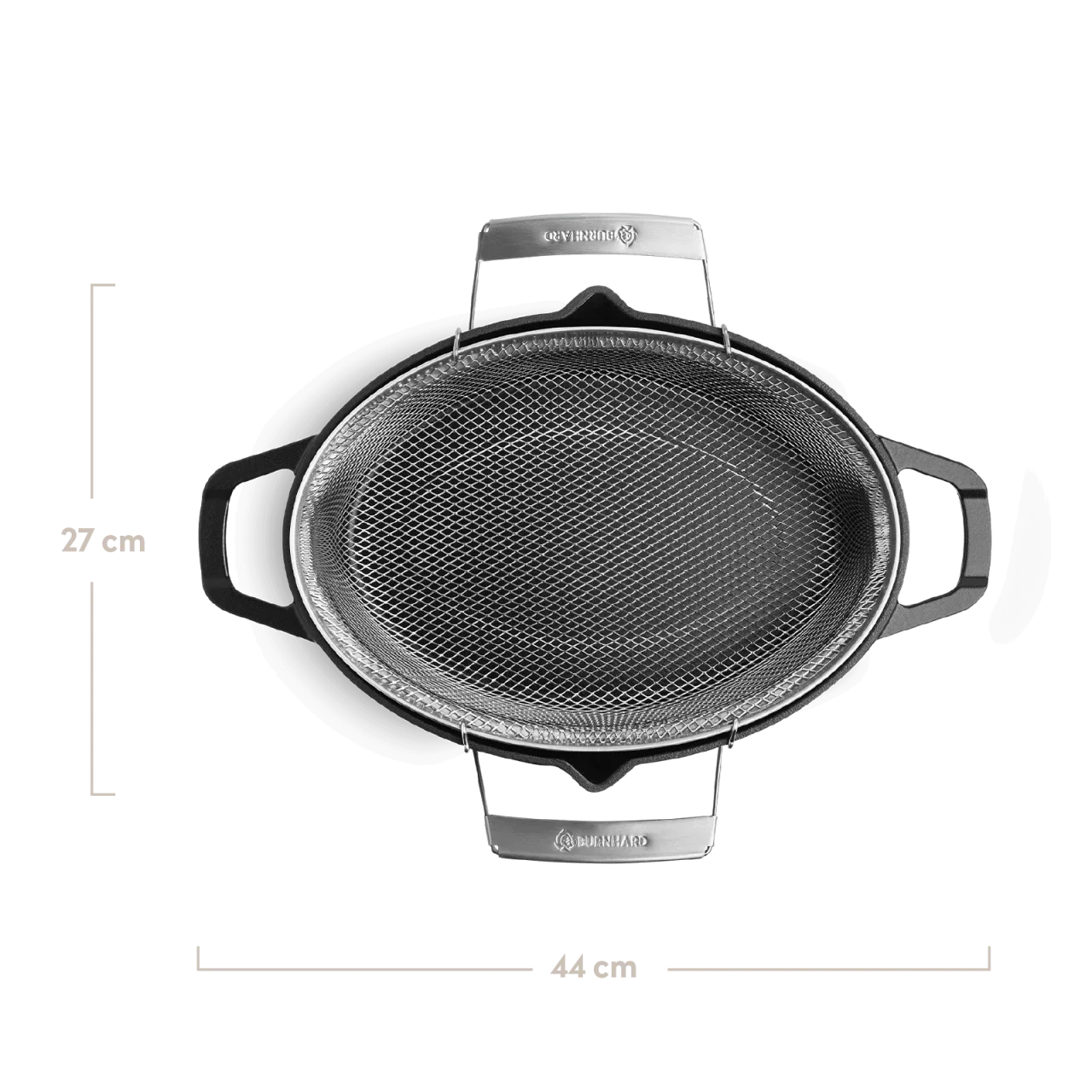 Burnhard Gusseisenbräter mit Frittierkorb