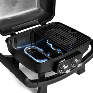 Burnhard WAYNE Balkongrill 2-Brenner inkl. Rollwagen