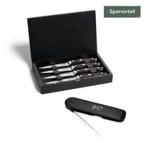 Burnhard Steakmesser-Set 4-tlg. & Einstich-Thermometer, klappbar