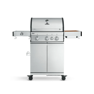 Burnhard FRED Deluxe Gasgrill 3-Brenner Edelstahl mit Gusseisenrost (Series 3)
