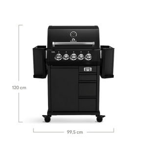Burnhard EARL Premium-Gasgrill 3-Brenner Black Edition mit Gusseisenrost
