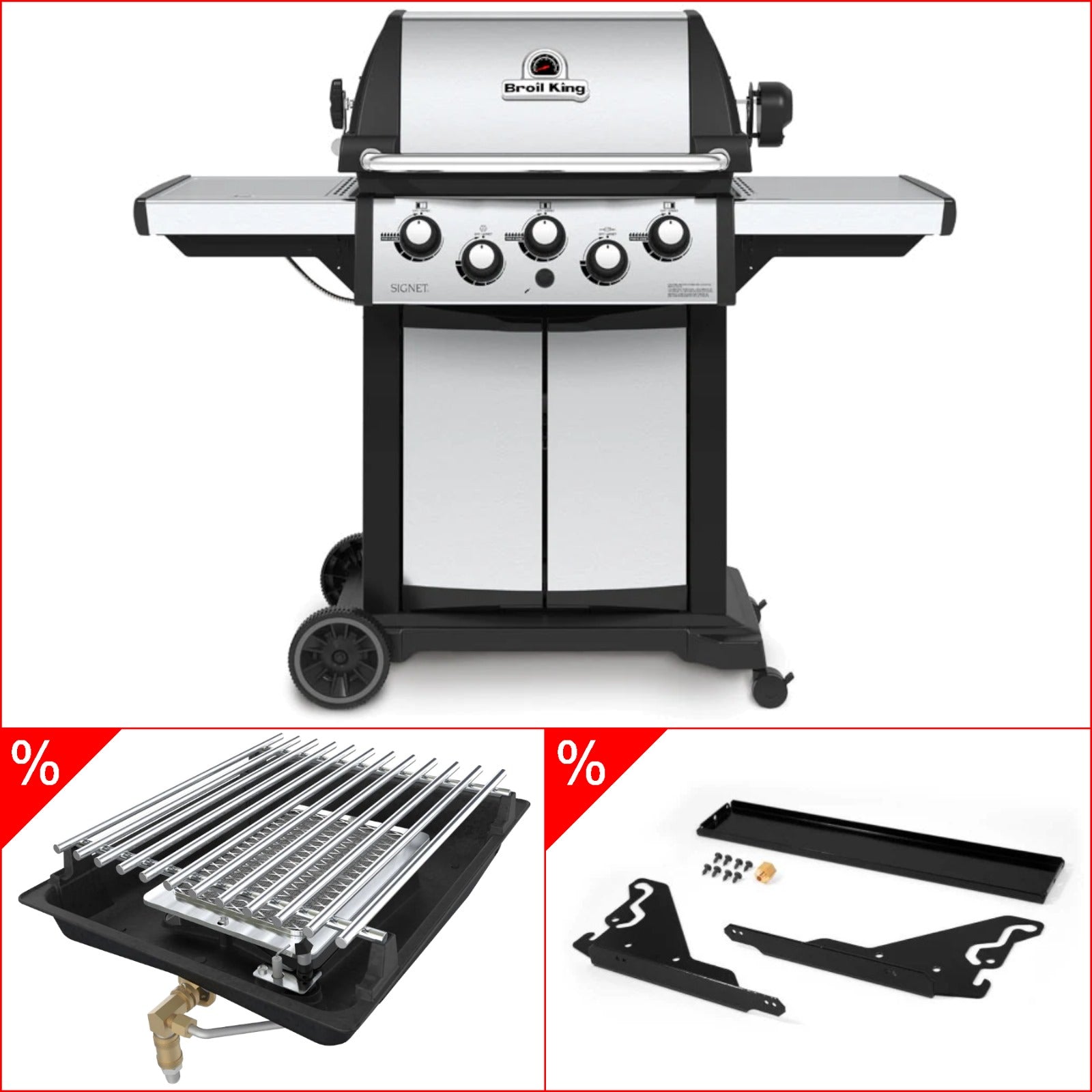 Broil King Signet 390 IR inkl. Drehspieß & Infrarotbrenner Umrüst-Kit
