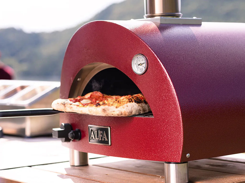 Alfa Forni Moderno 1 Pizza, Holz, Rot