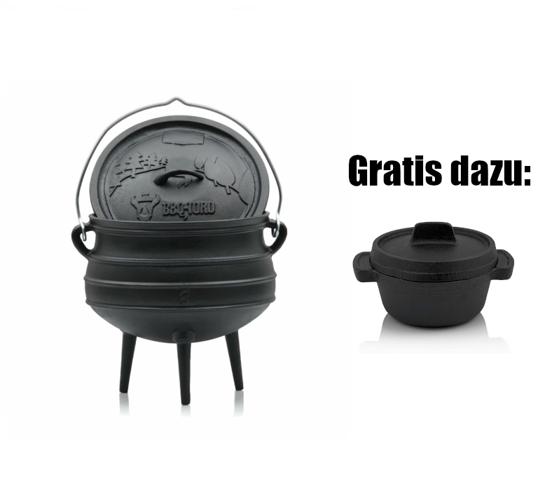 Produktübersicht BBQ-Toro Dutch Oven Potjie POT3F, 8,0L