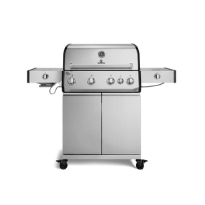 Burnhard Big FRED Deluxe+ Gasgrill Edelstahl 4-Brenner mit Edelstahlrost Series 4