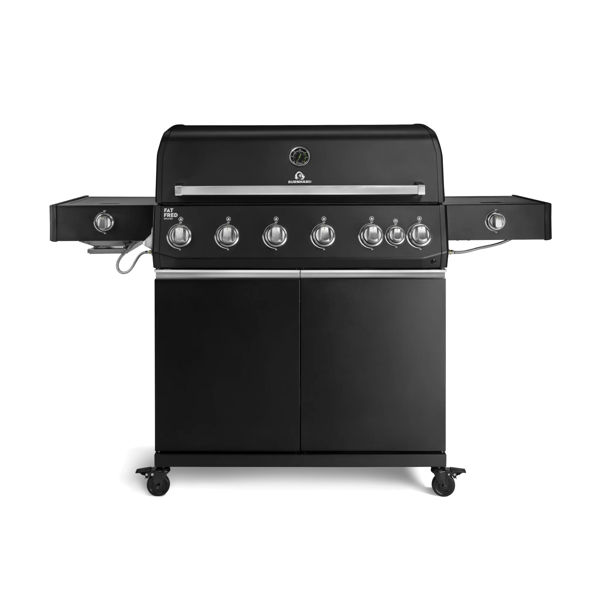 Burnhard Fat FRED Deluxe+ Gasgrill Black Edition 6-Brenner mit Edelstahlrost (Series 4)
