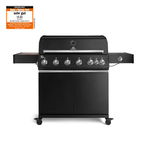 Burnhard Fat FRED Deluxe Gasgril Black Edition 6-Brenner mit Gusseisenrost (Series 4)