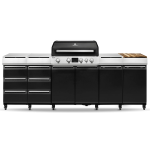 Burnhard GRANT Station - Modularer Gasgrill 4-Brenner mit Türen und Edelstahlrost