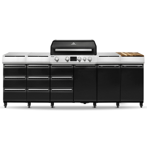 Burnhard GRANT Station - Modularer Gasgrill 4-Brenner mit Schubladen und Edelstahlrost