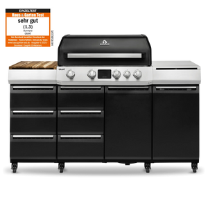 Burnhard GRANT Pro - Modularer Gasgrill 4-Brenner mit Schubladen und Edelstahlrost