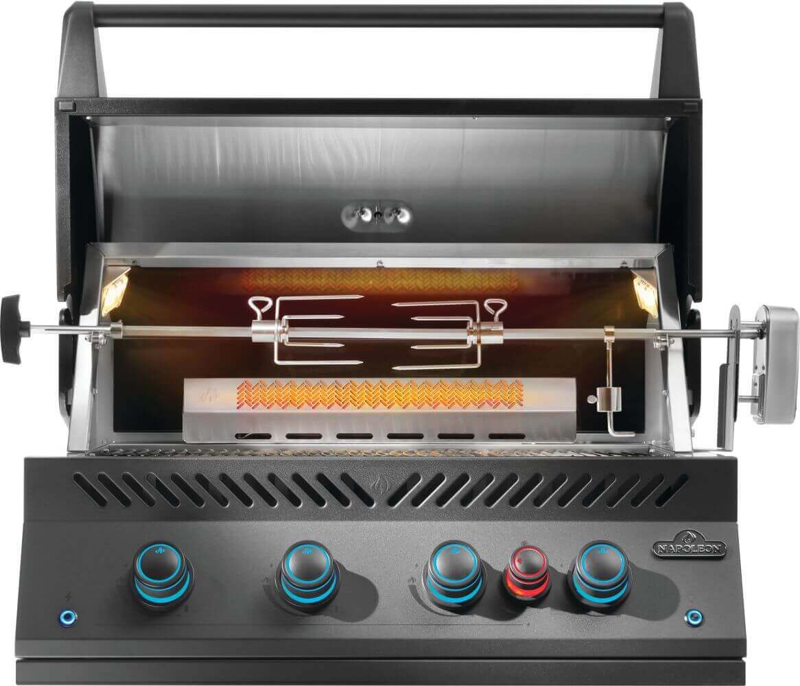 Napoleon 700-Series 32", Mattschwarz, Einbaugrill, inkl. Drehspieß