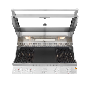BeefEater 7000-Serie Premium 5-Brenner Einbau-Gasgrill mit offenem Deckel