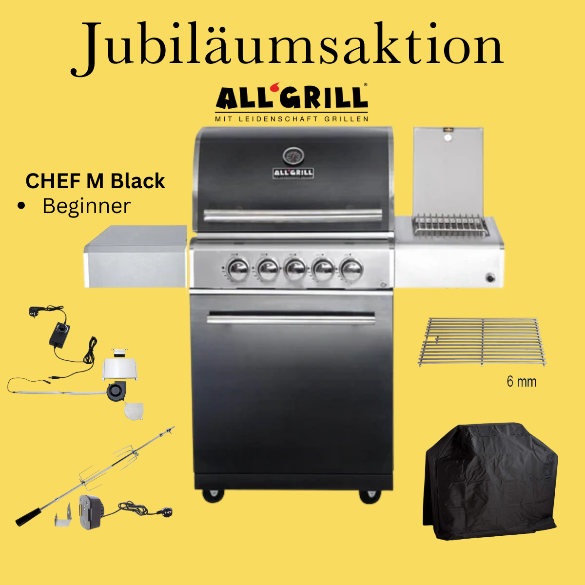 ALL’GRILL Chef M Black Jubiläumsaktion Beginner