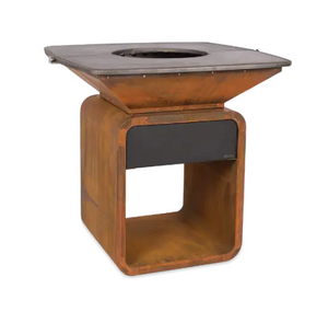 Moesta One FIREPLACE – Corten mit Guss Grillplatte