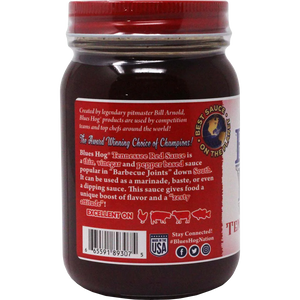 Etiket Rückseite Blues Hog "Tennessee Red Sauce"