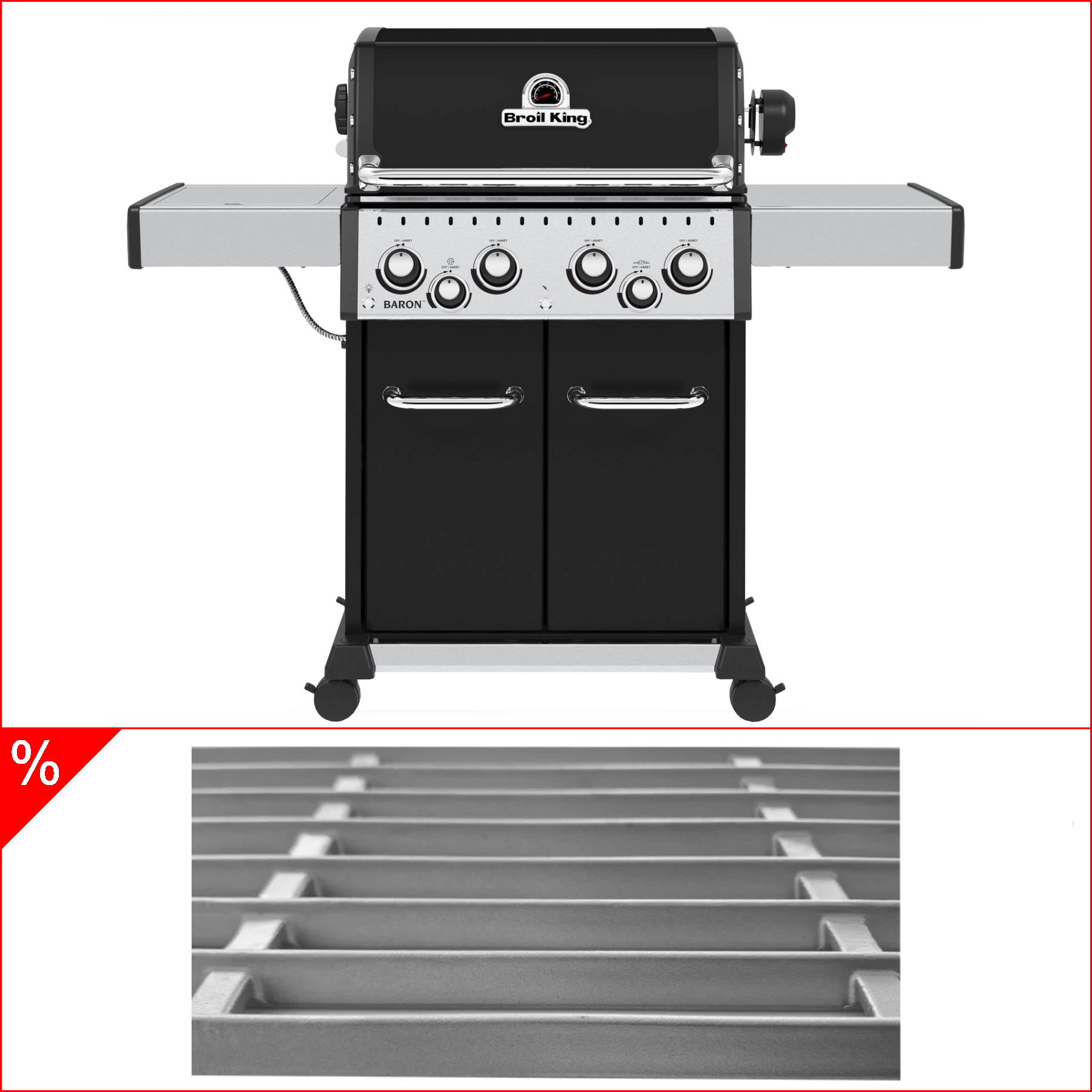 Broil King Baron 490 inkl. Drehspieß & Edelstahlgussrost