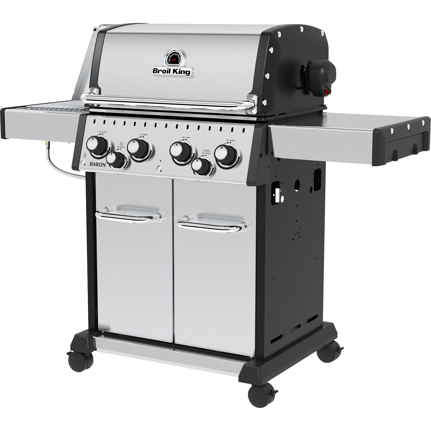 4-Brenner Gasgrill aus Edelstahl von Broil King mit Rotisserie