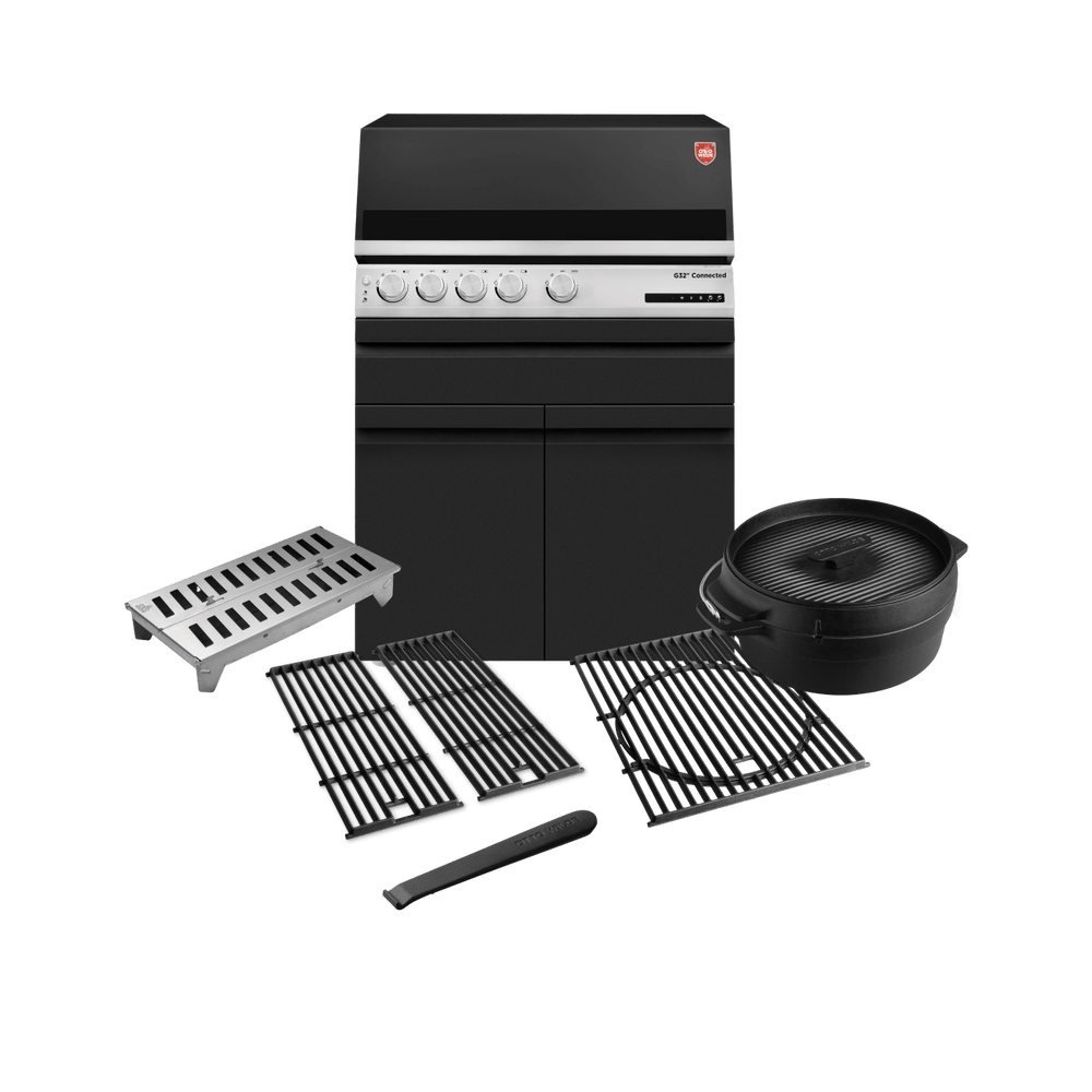 Otto Wilde „Slow Griller“-Set mit Gasgrill G32 Connected 2 Türen