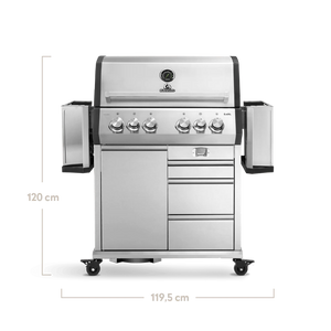 Burnhard Big EARL Premium-Gasgrill 4-Brenner Edelstahl mit Edelstahlrost