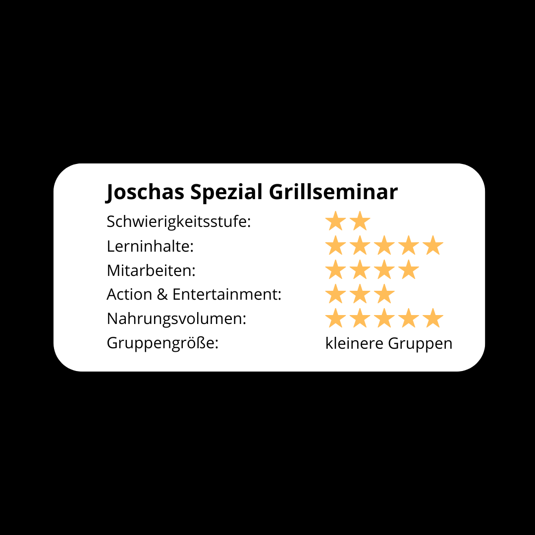 Joschas Spezial Grillseminar