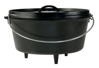 Lodge Camp Dutch Oven 12 Inch (tief), Topf mit 3 Füßen, inkl. Deckel, ca. 30,48 cm Ø