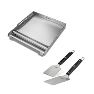Burnhard Premium Plancha Set mit 2tlg. Grillspachtel und Grillschaber - Fred