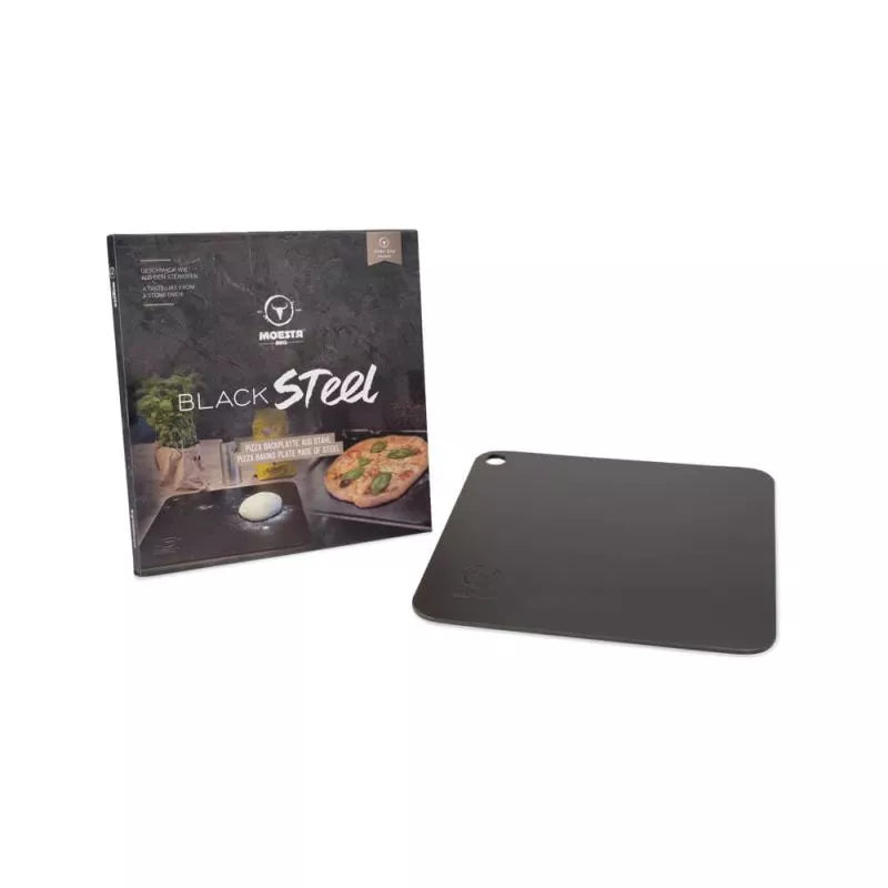 Moesta BlackSteel eckig  Pizzastahl  35,5cm x 35,5cm x 6mm