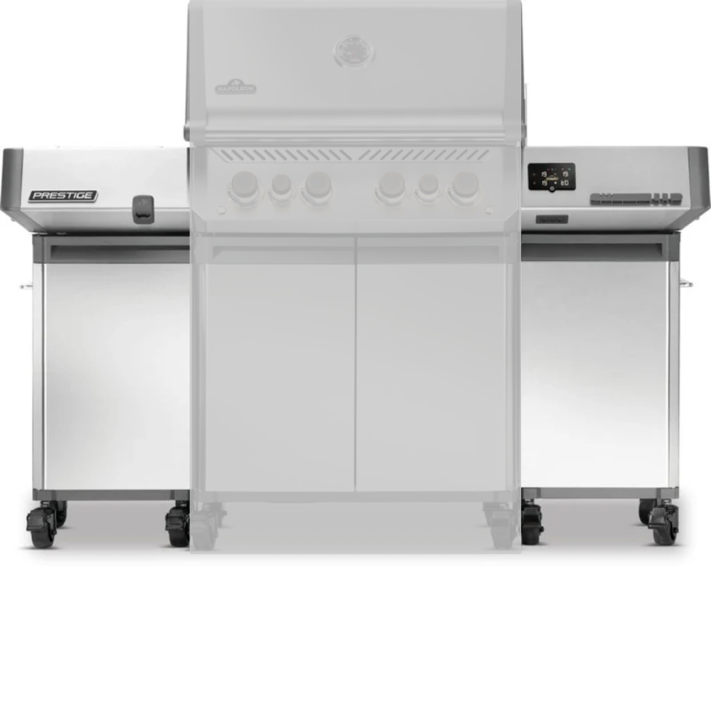 Napoleon Prestige Seitenschränke - Edelstahl - 2er-Set