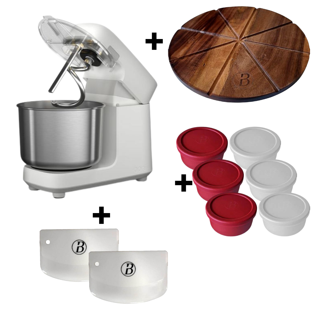 Ooni Halo Pro Spiral-Knetmaschine & Küchenmaschine Polar Weiß inkl. gratis Pizzazubehör