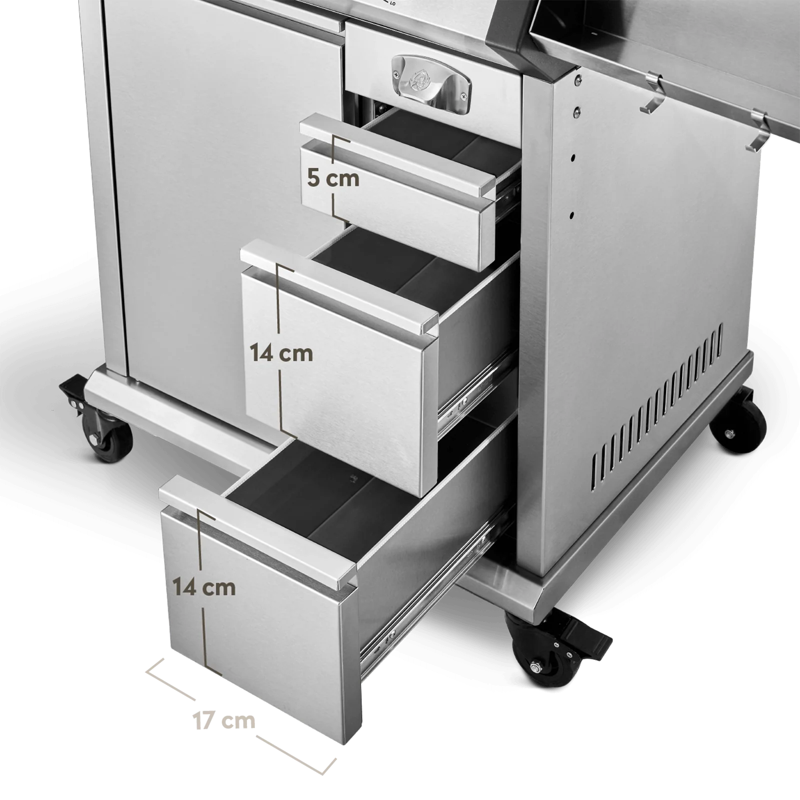 Burnhard EARL Premium-Gasgrill 3-Brenner Edelstahl mit Gusseisenrost