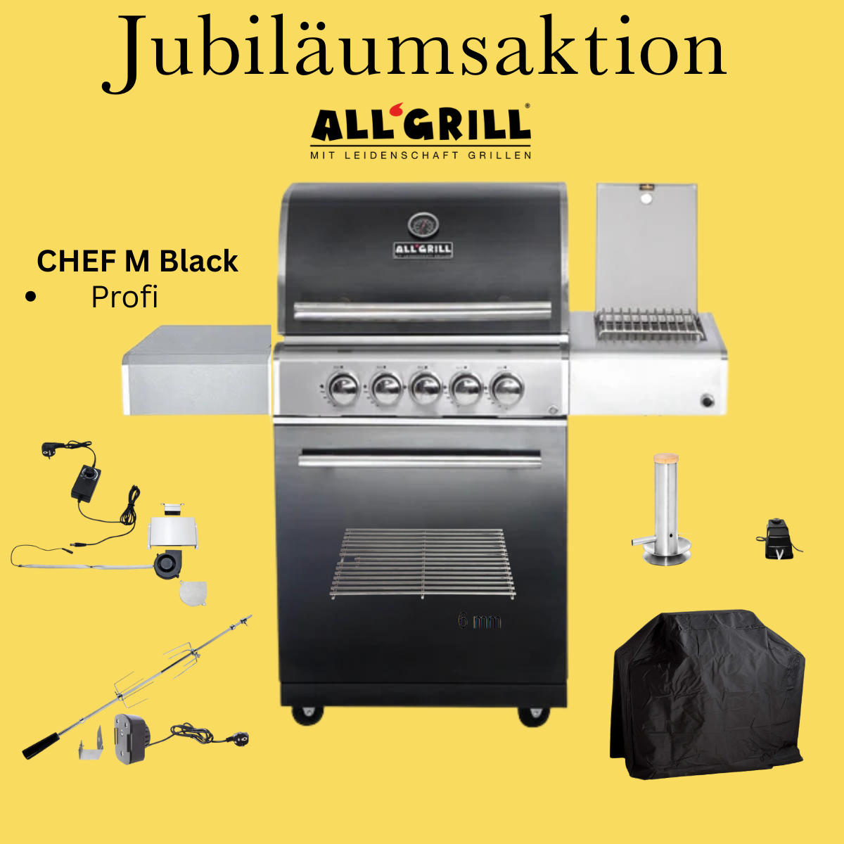 ALL’GRILL Chef M Black Jubiläumsaktion Profi