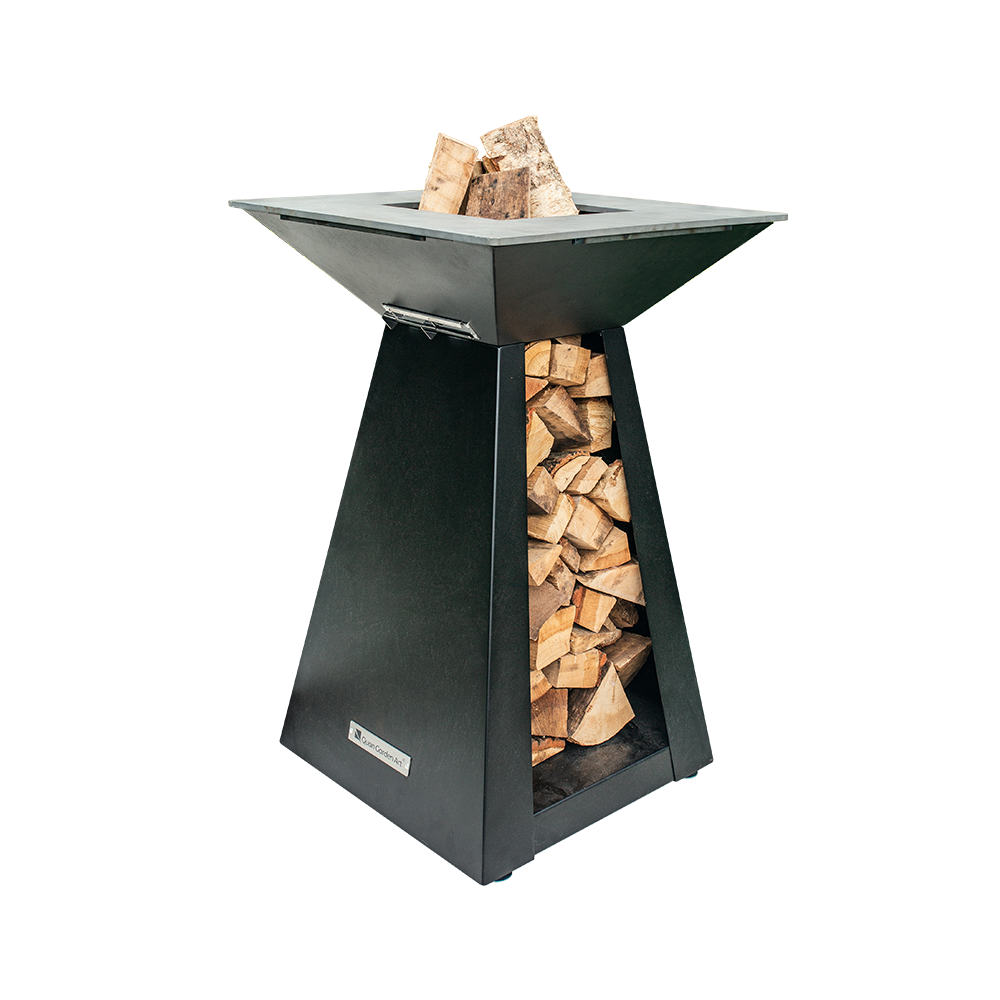 Quan Garden QUAN SMALL CARBON Feuerstelle mit Grillplatte