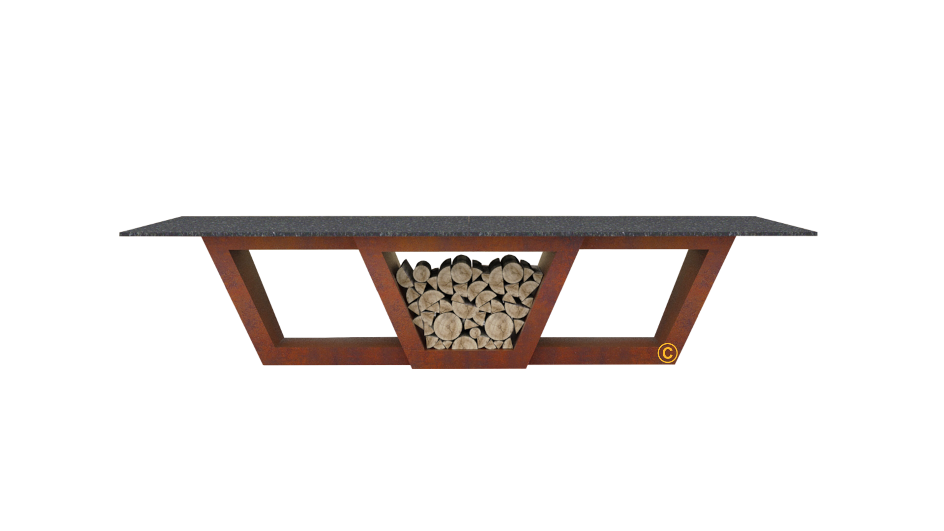 Quan Garden TABLE SET FOR 10 WITHOUT GRILL CORTEN