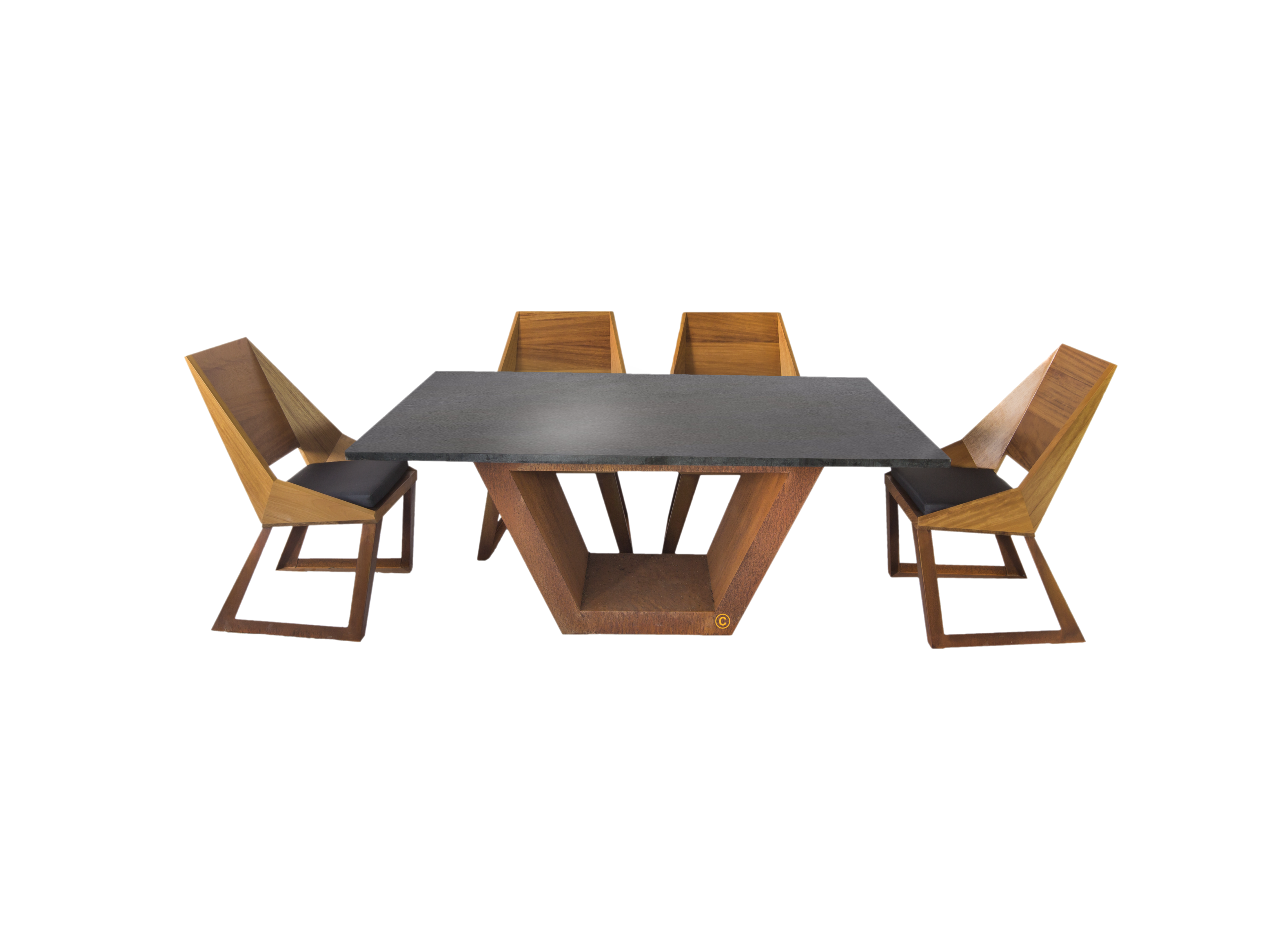 Quan Garden TABLE SET FOR 6 WITHUOT GRILL CORTEN