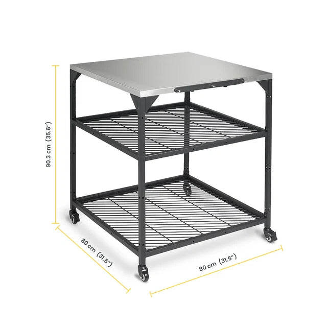 Ooni Modultisch Large 80 x 80 x 90 cm modulares Tischsystem für Pizzaöfen und Zubehör