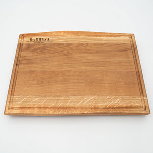 BABOSSA | Eichen Schneidebrett L | Naturkante | Saftrille | 44,5x35x4,5 cm - Grillstar.deBABOSSA | Eichen Schneidebrett L | Naturkante | Saftrille | 44,5x35x4,5 cmHolzbrettBABOSSAGrillstar.de
