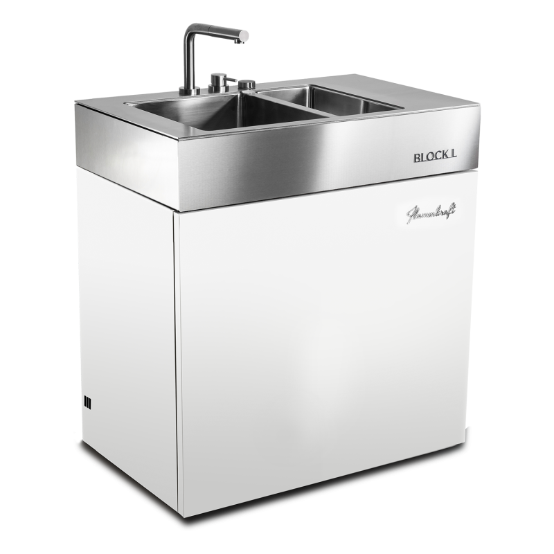 Flammkraft BLOCK L (Gen. 5) Spülmodul - &nbsp;Elfenbeinweiss