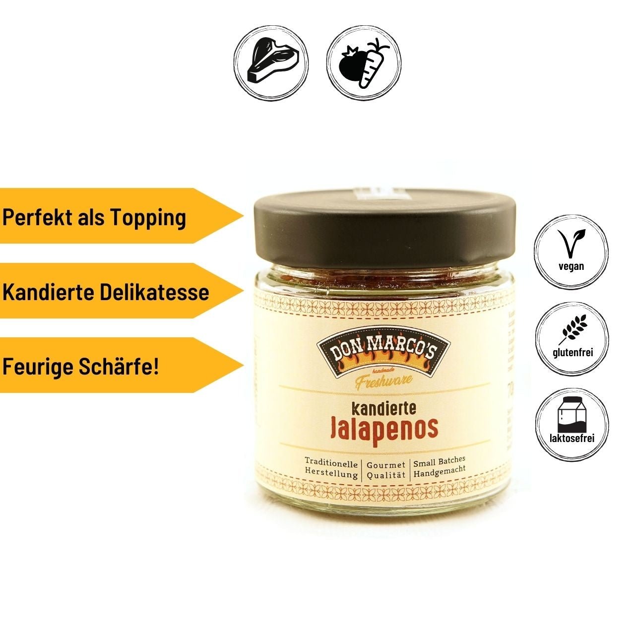 Don Marco´s kandierte Jalapenos, 70g