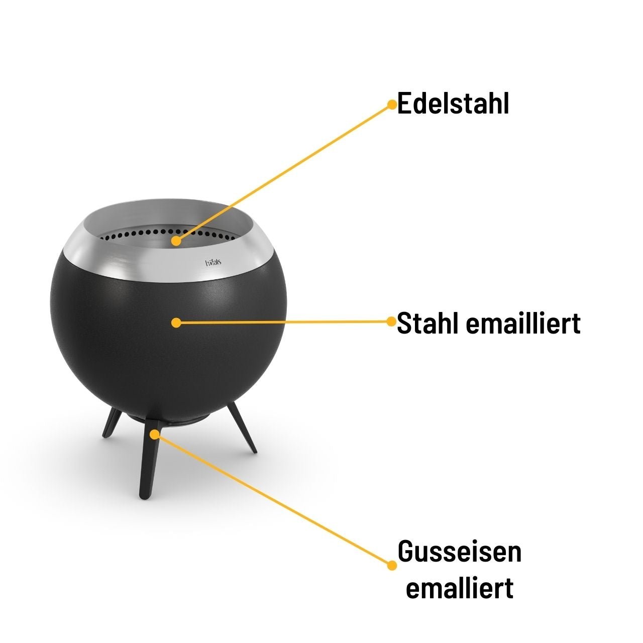Höfats MOON 45 Feuerschale mit niedrigem Fuß - Grillstar.deHöfats MOON 45 Feuerschale mit niedrigem FußHöfatsGrillstar.deH007164064251007160
