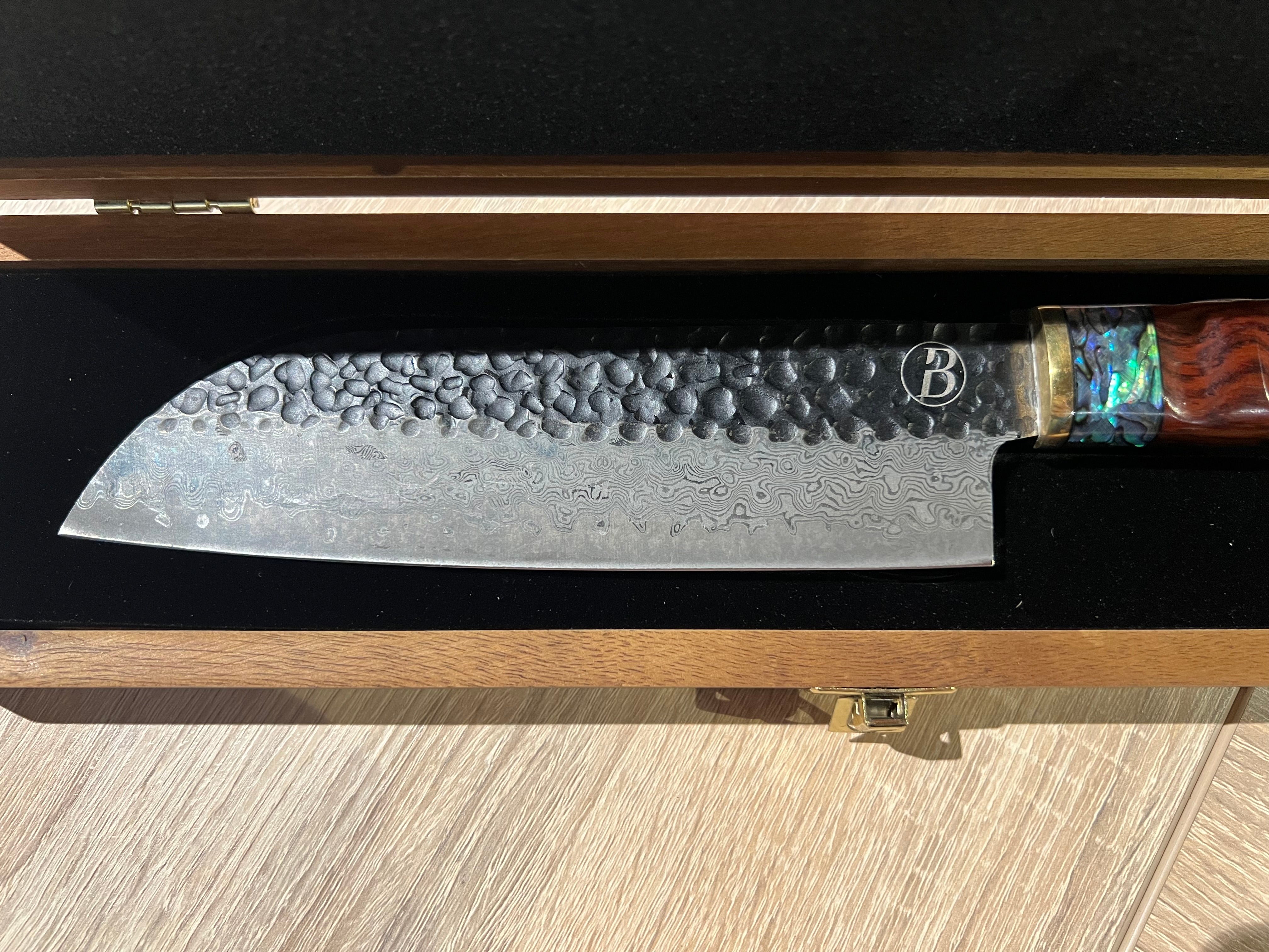 Babossa Heritage Santoku mit Griff aus Wüsteneisenholz