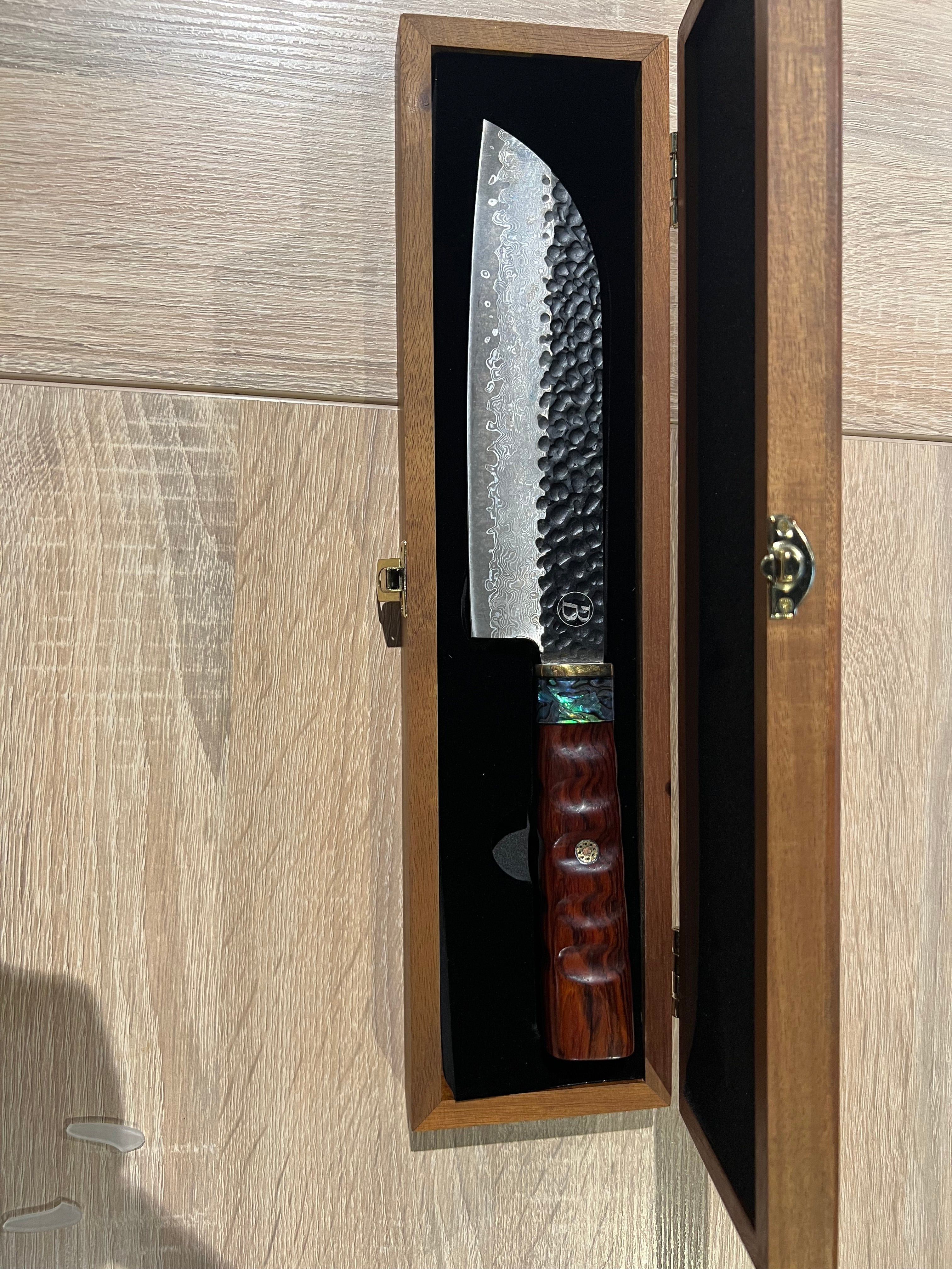 Babossa Heritage Santoku mit Griff aus Wüsteneisenholz