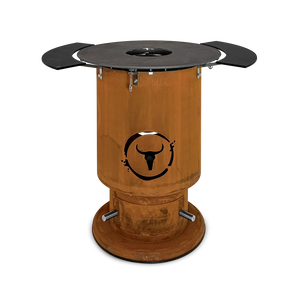 Moesta Bandit 2.0 corten - inkl. BBQ Disk + 2 Ablagen oben schwarz